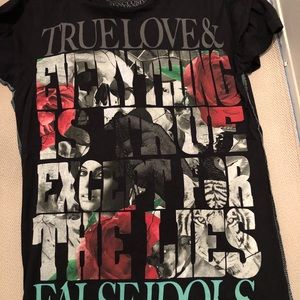 TRUE LOVE AND FALSE IDOLS BL T SHIRT , graphic, sm